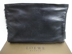  beautiful goods. person LOEWE Loewe pouch black color KAWA