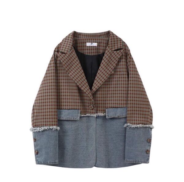 マニラフ Plaid Denim Design Jacket / ジャケット