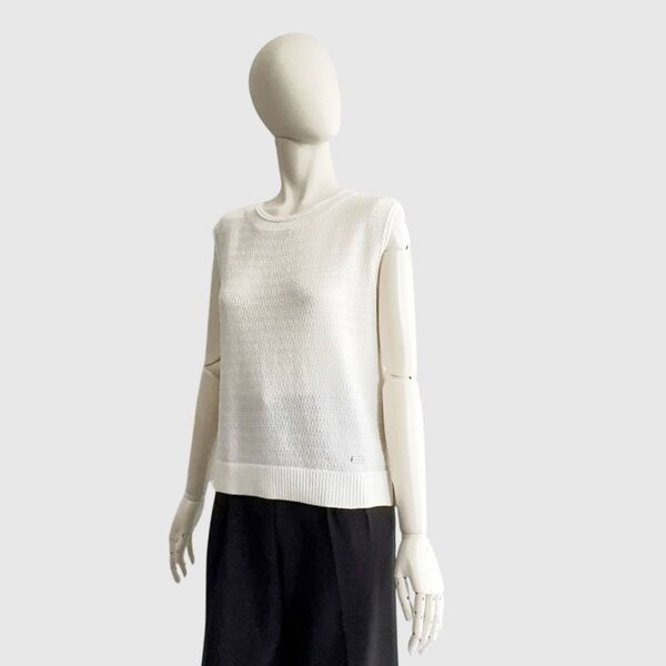 FOXEY フォクシー ニット ホワイト 2023年 KNIT WILLOW レディースニット シルク混 きれいめニット
