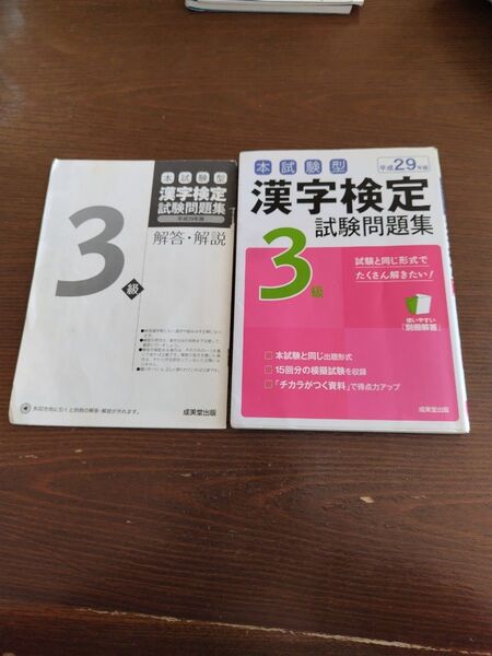 本試験型 漢字検定3級試験問題集 (平成29年版) 成美堂出版 解答付