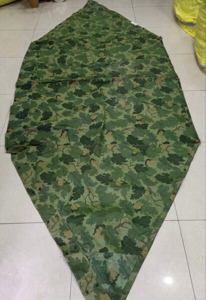 ナム戦 キャンプ テント米軍 実物 海兵隊 ミッチェルパターン シェルターハーフ USMC パップテント