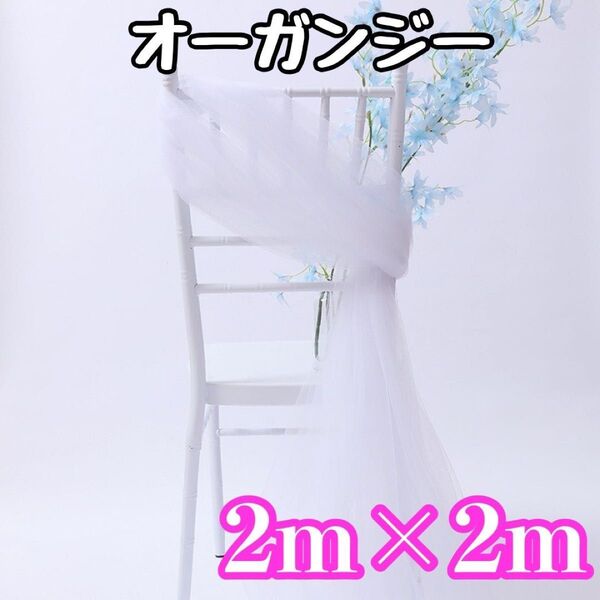 チュール オーガンジー 撮影用 装飾用 結婚式 誕生日 背景布 大判 生地 コスプレ衣装 素材 / 軽量 透け感 エレガント