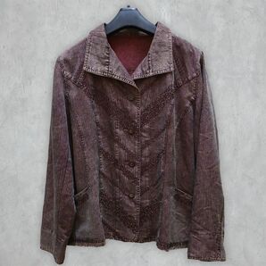UI-MONCHER Embroidery Oblong Collar Shirt オブロング カラー 刺繍 シャツモンシェール