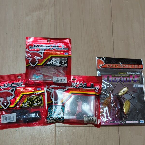 バス釣り ジャッカル ワームセット+スピナベ