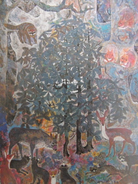 斋藤精作, [森林的诗歌], 来自罕见的大型艺术品收藏, 美容产品, 日本画家, 包含新框架, 已含邮费, 绘画, 油画, 自然, 山水画