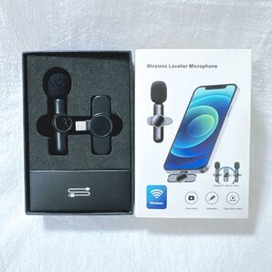 ワイヤレス 集音 マイク コンパクト タイプC ブラック 黒 スマホ ピンマイク wireless ブログ ショートビデオ
