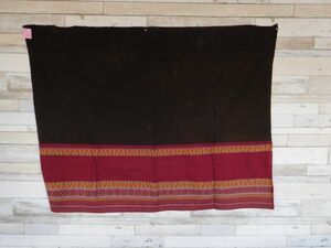 archicollection-X no.12 チン族巻きスカート長さ122丈92cm シック　落ち着き　ミャンマー　ビルマ　民族衣装　刺繍手芸材料