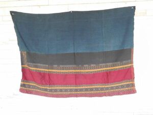 archicollection-X no.9 チン族巻きスカート長さ135丈95cm シック　落ち着き　ミャンマー　ビルマ　民族衣装　刺繍手芸材料