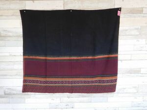 archicollection-X no.8 チン族巻きスカート長さ105丈90cm シック　落ち着き　ミャンマー　ビルマ　民族衣装　刺繍手芸材料