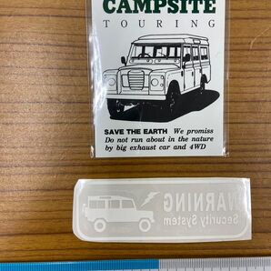 ディフェンダータイプのステッカーとセキュリティアラーム搭載お知らせステッカーの2点セット!!