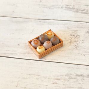 【ミニチュア】彩り温泉まんじゅう 箱詰め 6個 和菓子
