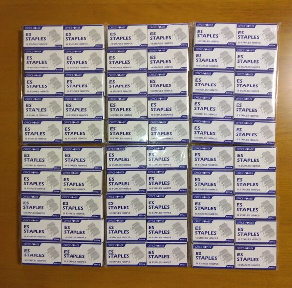 ホッチキス 針 芯 ES STAPLES 10号 1ケース1000入 60ケース 6万本