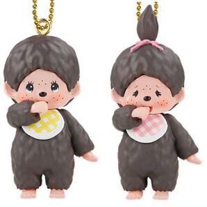 ①ガチャ モンチッチマスコットキーチェーン2 モンチッチくん モンチッチちゃん 2種セット