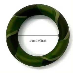 No.18 メンズ アクセサリー ペニスリング コックリング Oリング 迷彩柄 緑 シリコン製 内径50mm