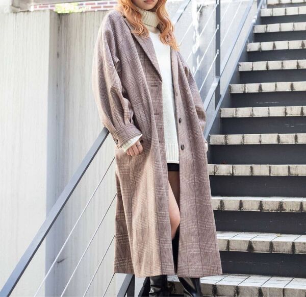 WEGO ボリュームスリーブチェスターコート
