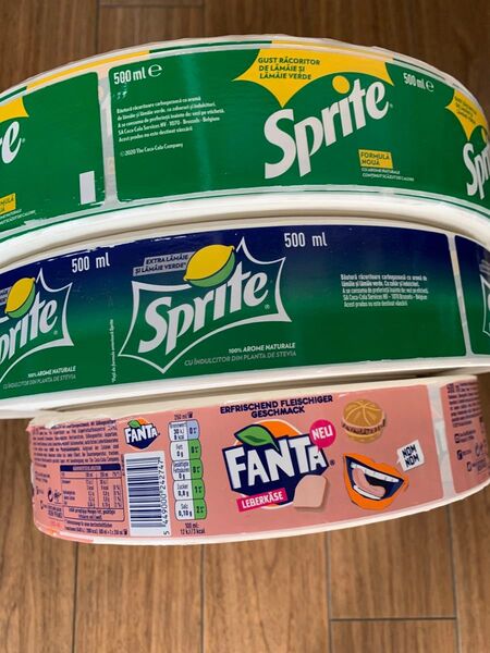 海外紙物 お得!!! スプライト ファンタ ドリンク ステッカー 3種 150枚