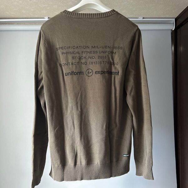 サイズ2 uniform experiment PHYSICAL FITNESS CREW NECK KNIT ニット