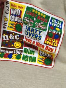  Nico Nico Club hand towel .. string attaching NICO2 CLUB/NICO Chips/HAPPY/SMILE