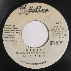 試聴 / MEGA BANTON / E-I-E-I-O /reggae/Dancehall/Classics/アメリカ民謡/いやいやよー/'96/big hit !!/7inch