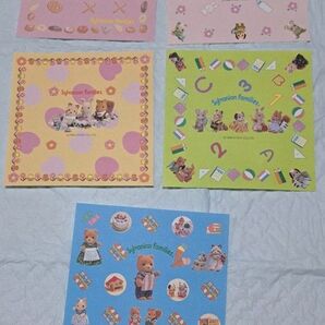 5枚 シルバニアファミリー Sylvanian Families メモ 1998 レトロ