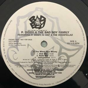 P.DIDDY & THE BAD BOY FAMILY FT P.DIDDY, G.DEP & THE HOODFELLAZ / IF YOU WANT THIS MONEY / HOODFELLAZ / US PROMO ONLY