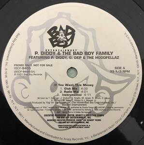 P.DIDDY & THE BAD BOY FAMILY FT P.DIDDY, G.DEP & THE HOODFELLAZ / IF YOU WANT THIS MONEY / HOODFELLAZ / US PROMO ONLY