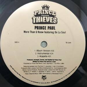 PRINCE PAUL / MORE THAN U KNOW FT DE LA SOUL / PRINCE AMONG THIEVES