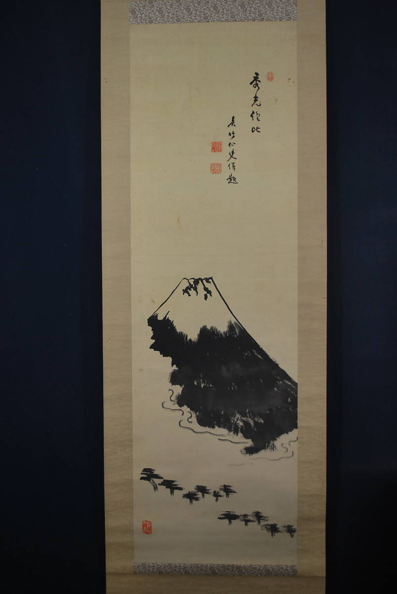 真作】呉竹/富士山画賛/掛軸☆宝船☆U-957 J - JChere雅虎拍卖代购
