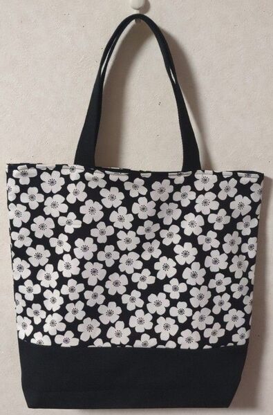 トートバッグ(ハンドメイド)FUWARI染布 花柄