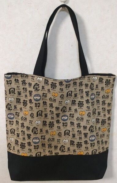 トートバッグ(ハンドメイド)コットンこばやし ねこ柄