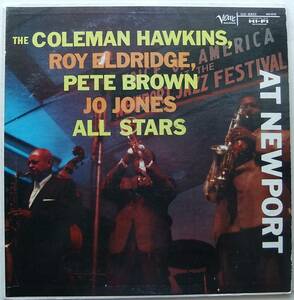 ◆ COLEMAN HAWKINS , ROY ELDRIDGE , JO JONES / At Newport ◆ Verve MGV-8240 (trumpet:dg) ◆