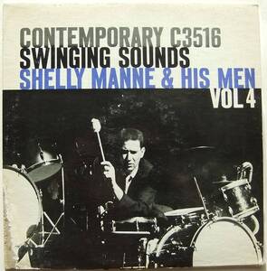 ◆ SHELLY MANNE & His Men / Swinging Sounds ◆ Contemporary C3516 (yellow:dg) ◆ W