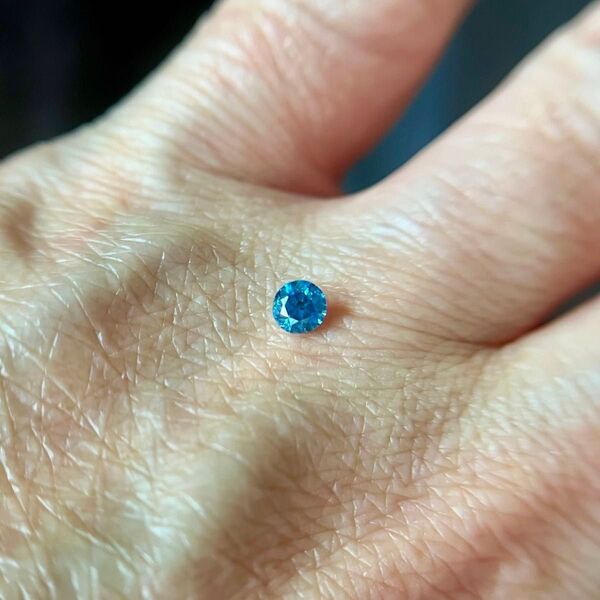 天然 ダイヤモンド 0.24ct I-1 カラーダイヤモンド ブルー トリート 宝石ルース 裸石 コレクション ジュエリー 鑑別