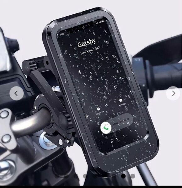 バイク・自転車 防水・防錆 携帯ホルダー 360°回転 工具不要