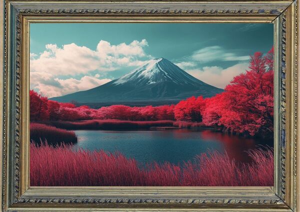 P65 繁栄・幸運富士山【開運風水絵画風ヒーリングアート】