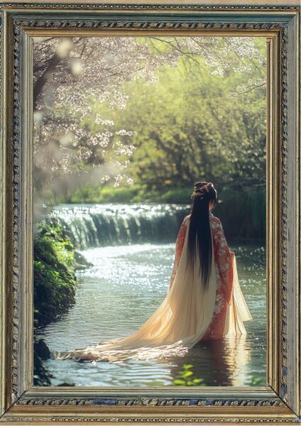 P31 水の女神 瀬織津姫【開運絵画風ヒーリングアート】