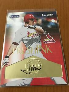 2000 FLEER TRADITHONAL AUTO J.D.DREW【MLB通算1437H,242HR】