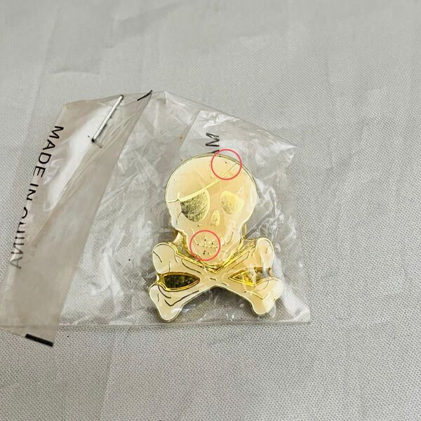 訳アリ レトロ ピンバッジ ヴィンテージ バッヂ ピンズ ドクロ ガイコツ 骸骨 スカル