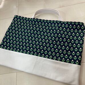 ハンドメイド レッスンバッグ レトロフラワー 女の子