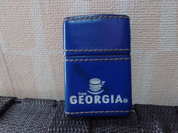 zippo ジョージア 青 本革 GEORGIA 本革巻き 2007年製