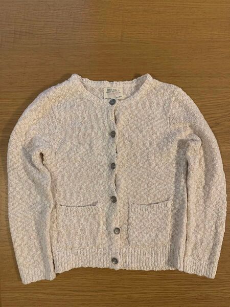 ZARA KIDS ニットカーディガン オフホワイト 140cm