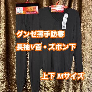 HM33【下着 肌着 インナー】グンゼ メンズ 防寒温か 長袖・タイツM【新品】