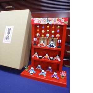 フリマ特価!さらに値下!!即納●高さ48 新品♪ちりめんひな人形 10人揃い 京都龍虎堂●