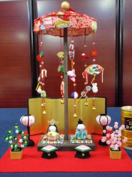フリマ特価!即納!!限定値下げ♪●新品!高さ37 ちりめん ひな人形 吊るし飾り 京都龍虎堂●