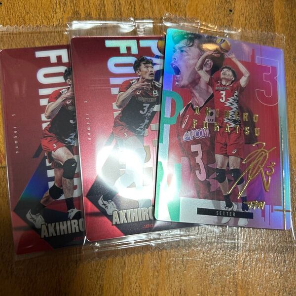 BANDAI JAPAN NATIONAL VOLLEYBALL TEAM ツインウエハース 深津 旭弘 レア&ノーマル