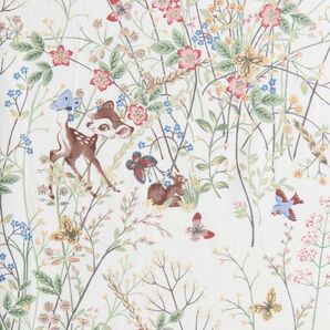 H&M パターンコットンフィットシーツ バンビ ホワイト ディズニー