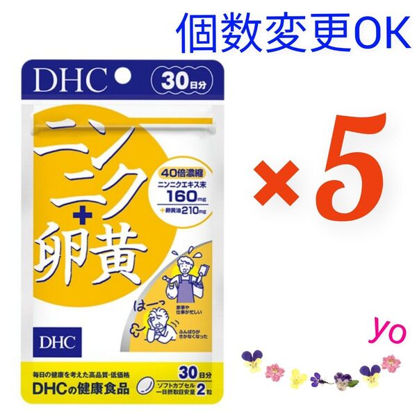 DHCニンニク+卵黄30日分×5袋 個数変更可