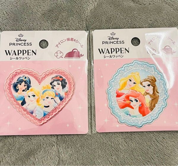 ディズニー プリンセス ワッペン アイロンシール アリエル ラプンツェル シンデレラ ベル オーロラ姫