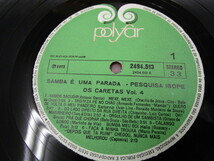 【ブラジル盤LP】OS CARETAS / PESQUISA IBOPE (SAMBA E UMA PARADA VOL.4)_画像3