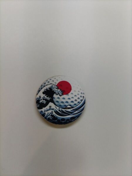 ☆波と日の丸☆マグネット付ウッドマーカー☆